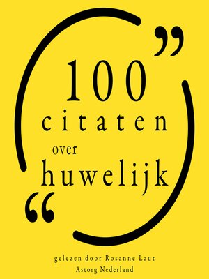 cover image of 100 Citaten over Huwelijk